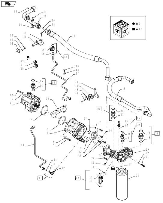 87538174 - Насос гидравл. (стандартн. гидравлика) T8./Mg.